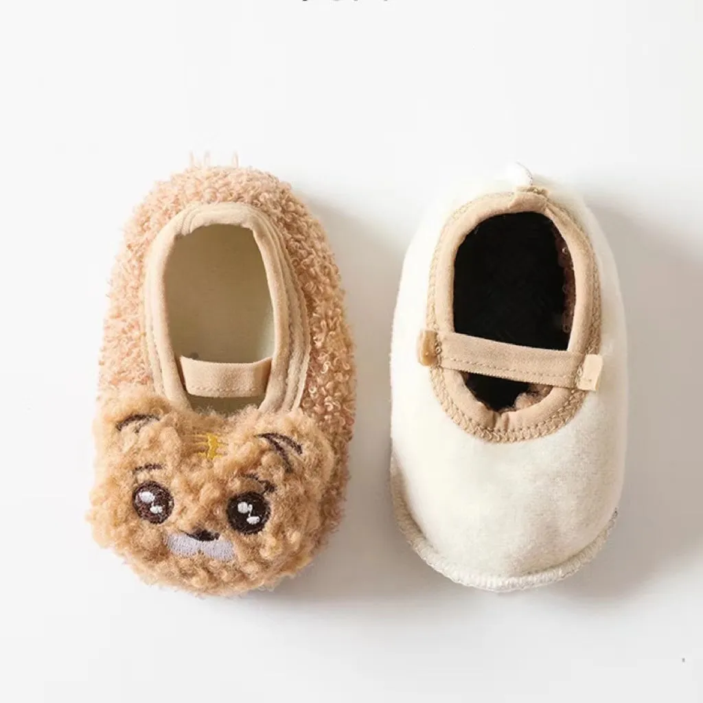 3D Cute Animal Winter Plush First Walker Shoes