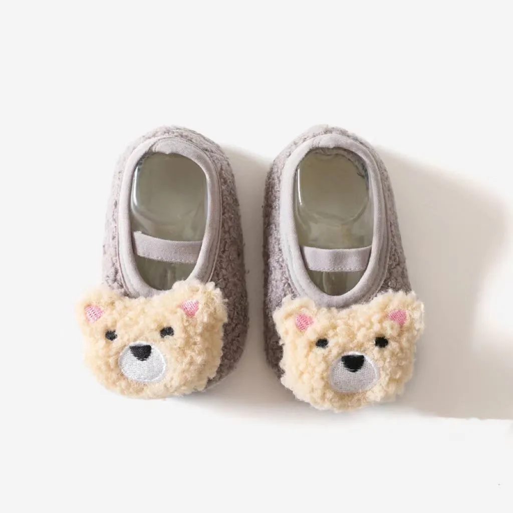 3D Cute Animal Winter Plush First Walker Shoes