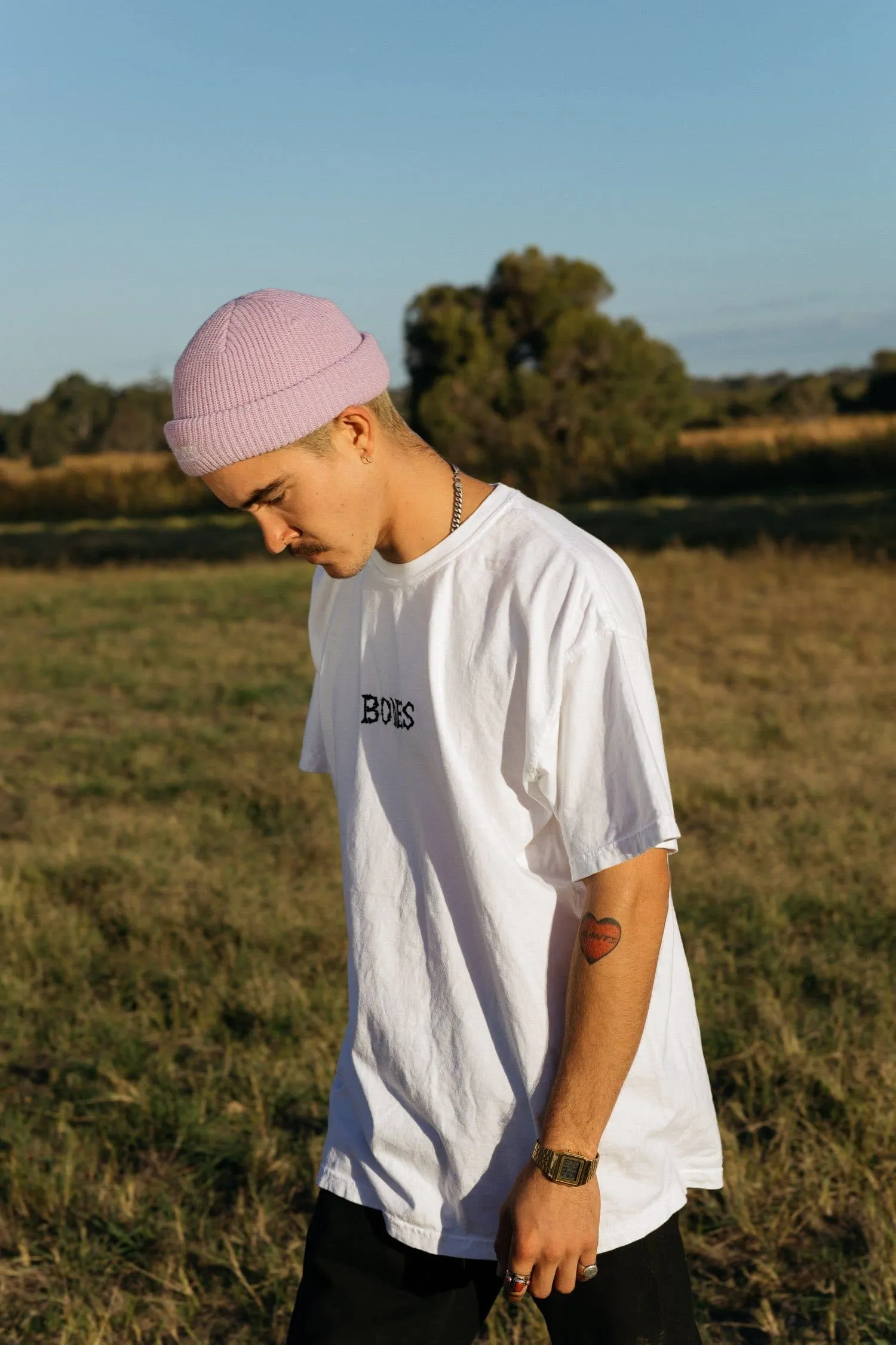 BILLY BONES CLUB DOCKER KNIT BEANIE - PURPLE