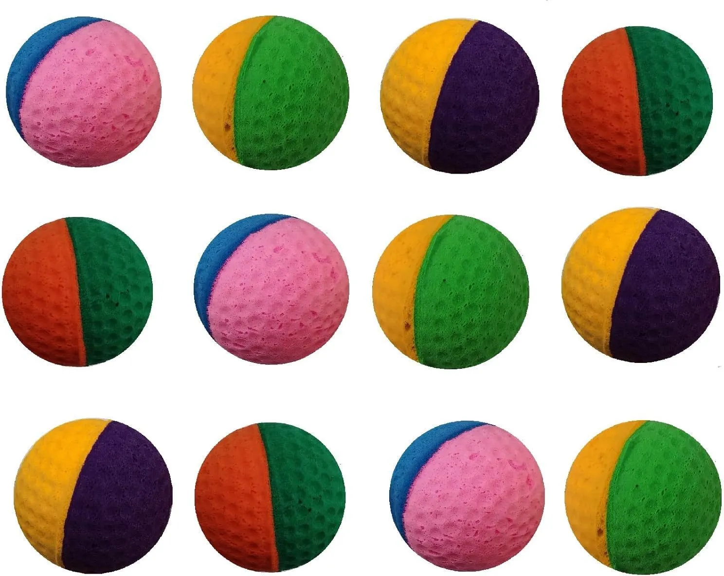 Cat Foam Ball Cat Sponge Ball Toy Cat Soccer Ball Toy (Two Color Pet Ball)
