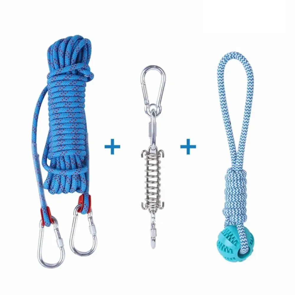 Durable Muscle Builder Exercise Spring Pole Tree Tug Dog Toy Reduce Boredom