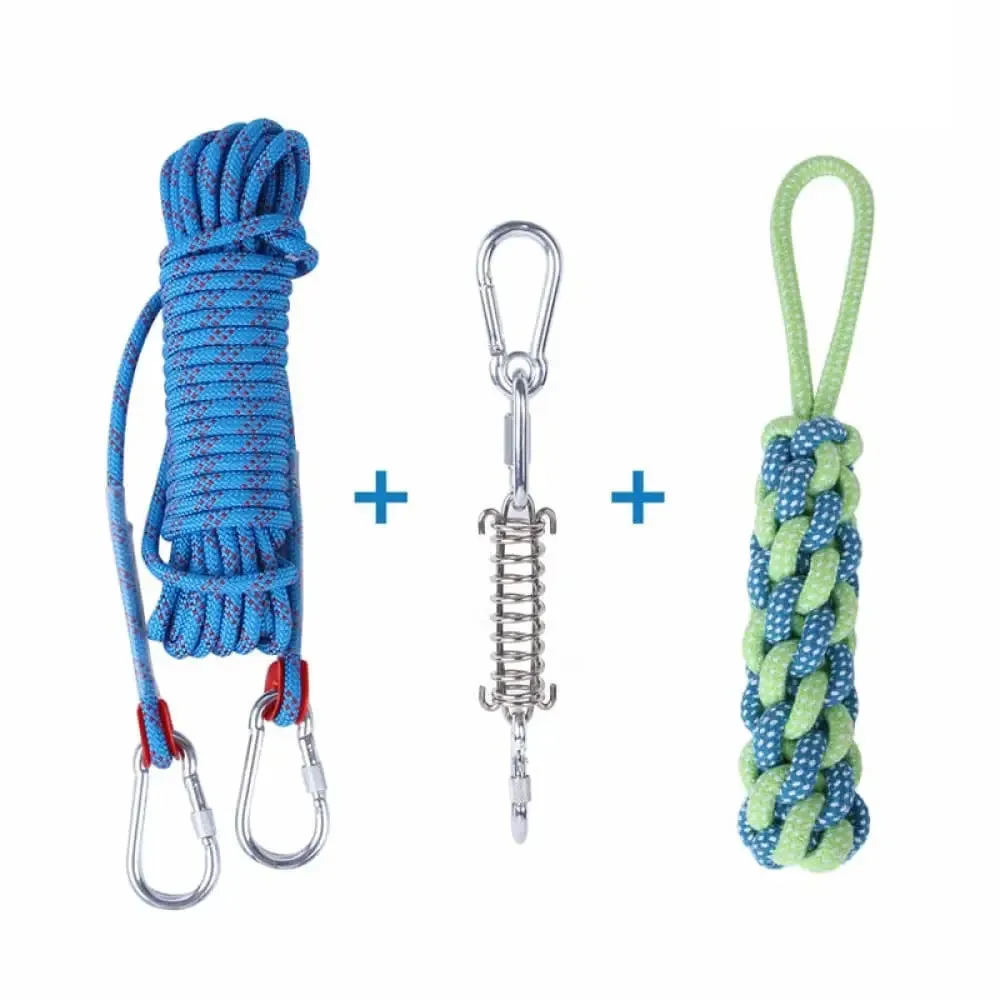 Durable Muscle Builder Exercise Spring Pole Tree Tug Dog Toy Reduce Boredom
