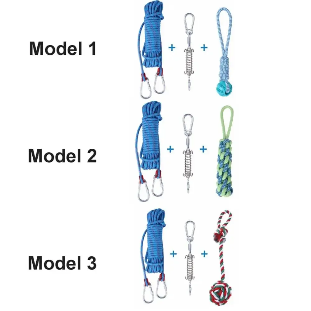 Durable Muscle Builder Exercise Spring Pole Tree Tug Dog Toy Reduce Boredom