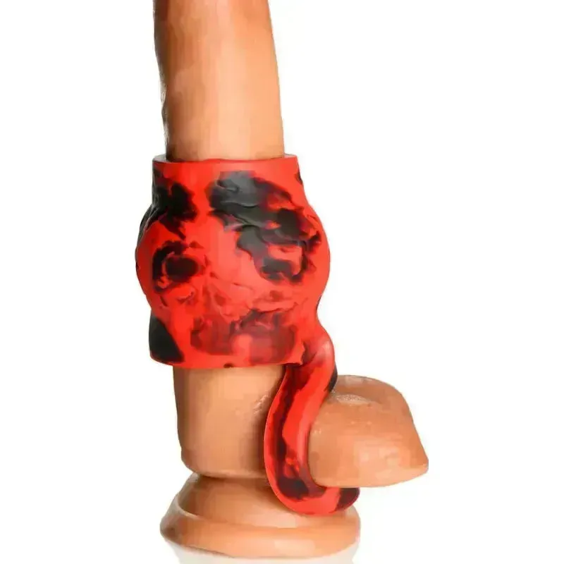 Hell Hound Silicone Penis Sleeve   Ball Stretcher