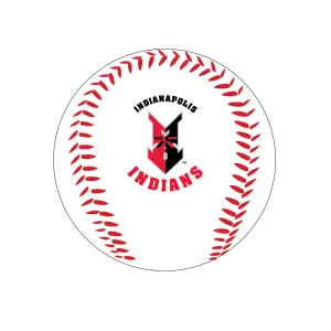 Indianapolis Indians White Indians Logo Ball
